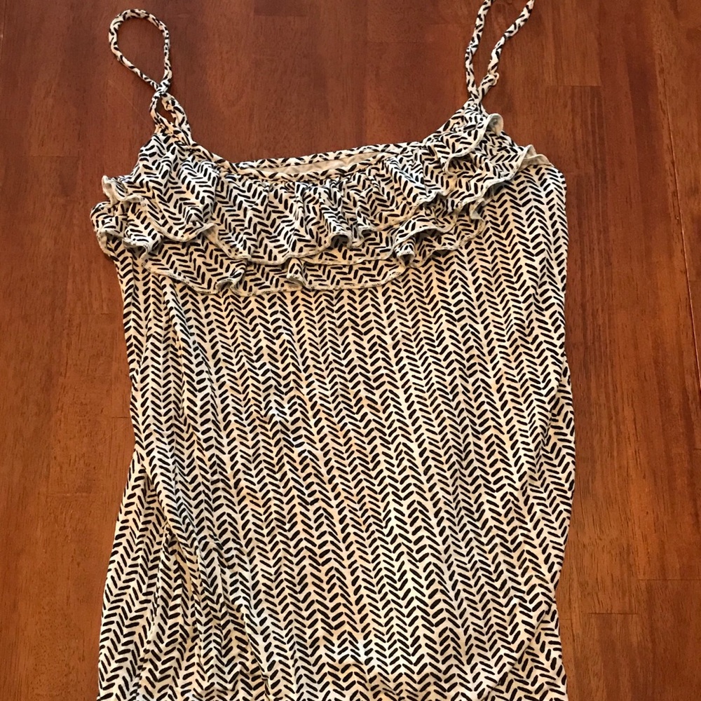 Loft Black and White Pattern Tank